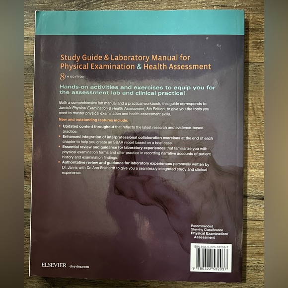 Jarvis Physical Exam & Health Assessment- Study guide and lab manual. NCLEX prep - Picture 3 of 3